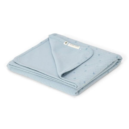 Bettdecke Blau Essentials Studio Aufnahme