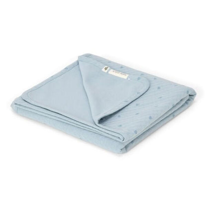 Bettdecke Blau Essentials Studio Aufnahme