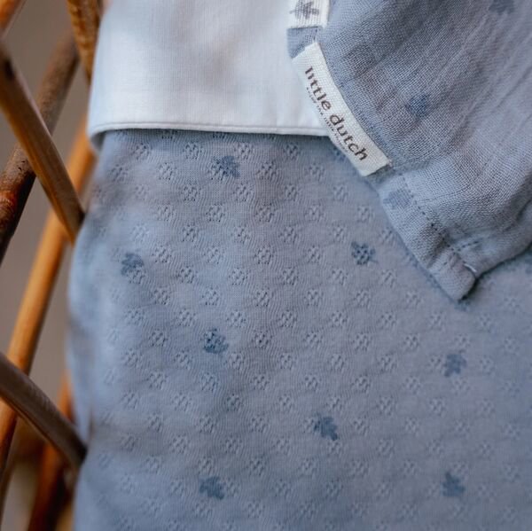 Bettdecke Blau Essentials Detail 7