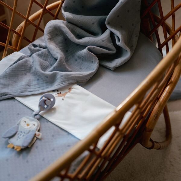 Bettdecke Blau Essentials Detail 6