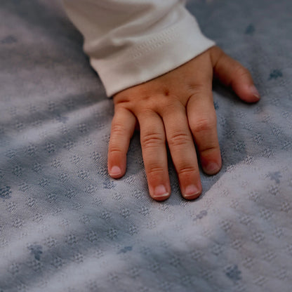 Wiege Decke Blau Essentials Detail 5