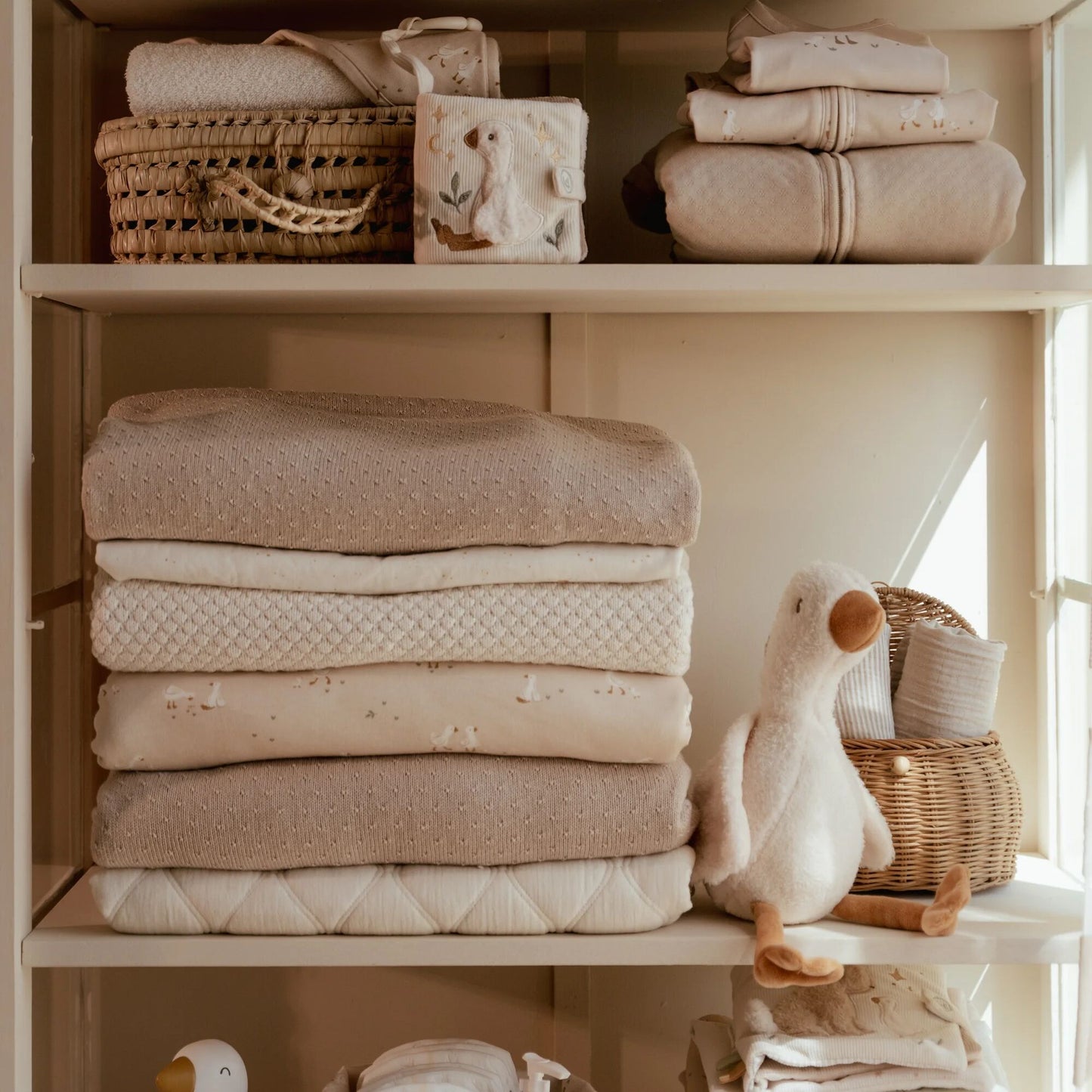 Wiege Decke Weiß Essentials Detail 7