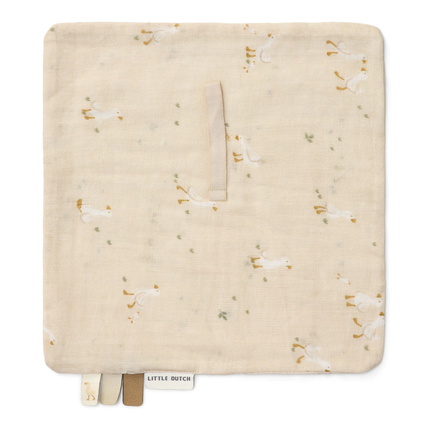 Little Dutch Schnullertuch Beige Newborn Naturals Kleine Gans Hauptansicht