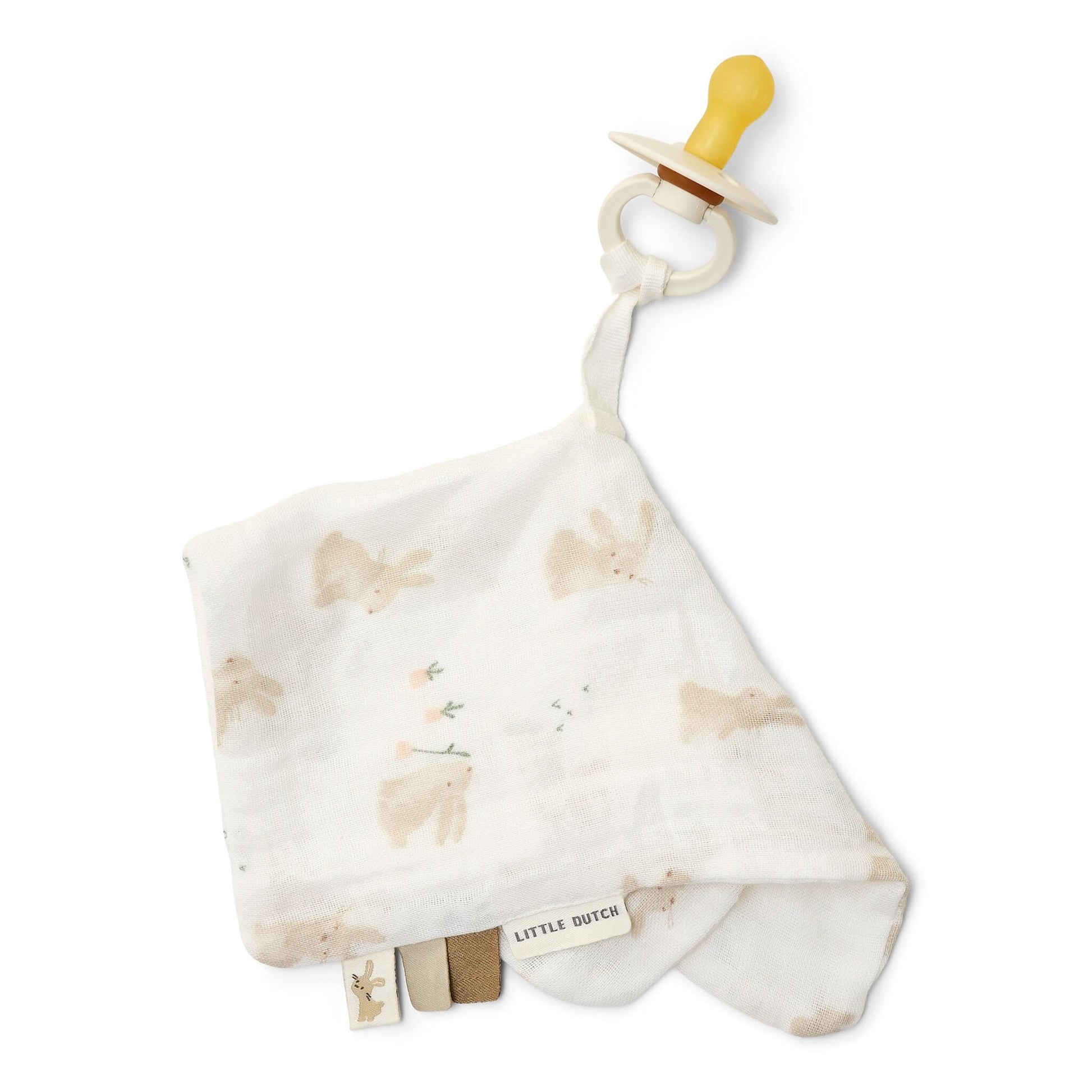 Schnullertuch Weiß Newborn Naturals Baby Bunny Detail 3