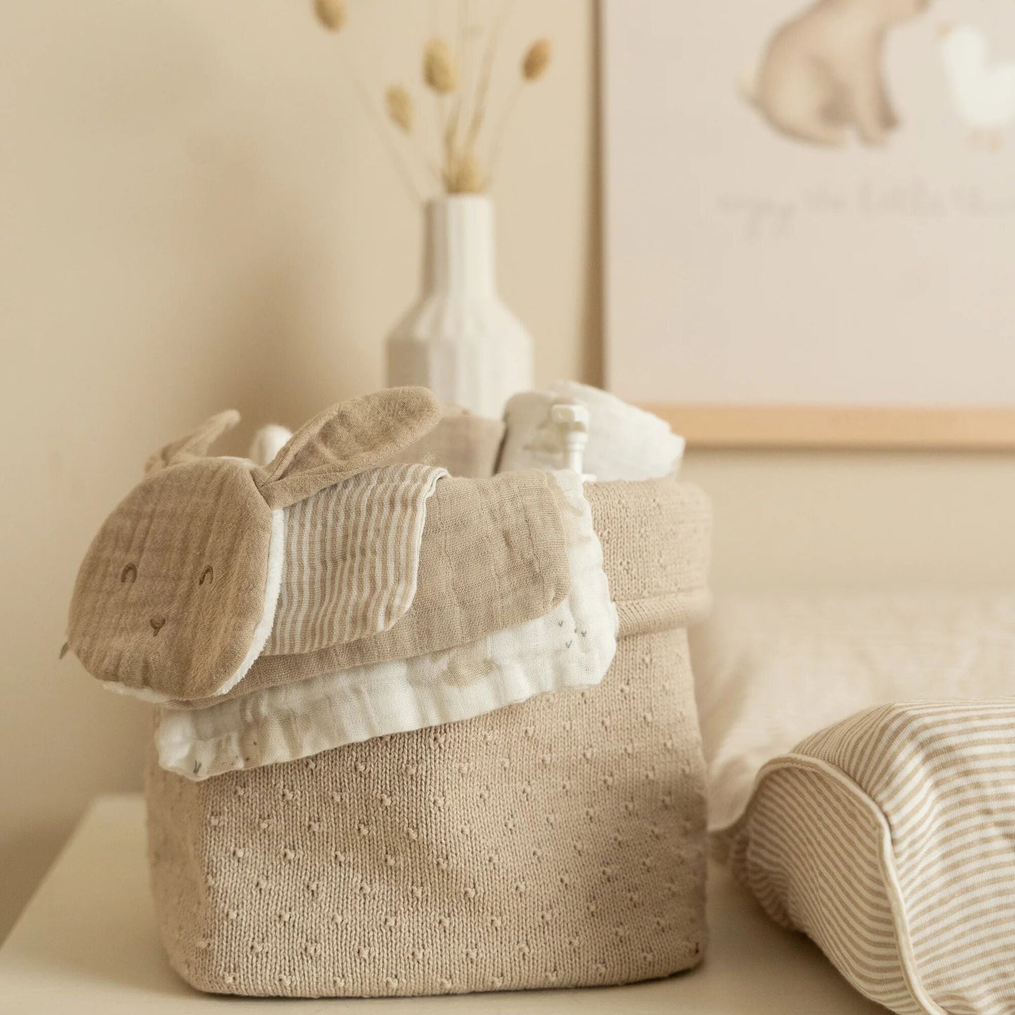 Schnullertuch Beige Newborn Naturals Baby Bunny Detail 6