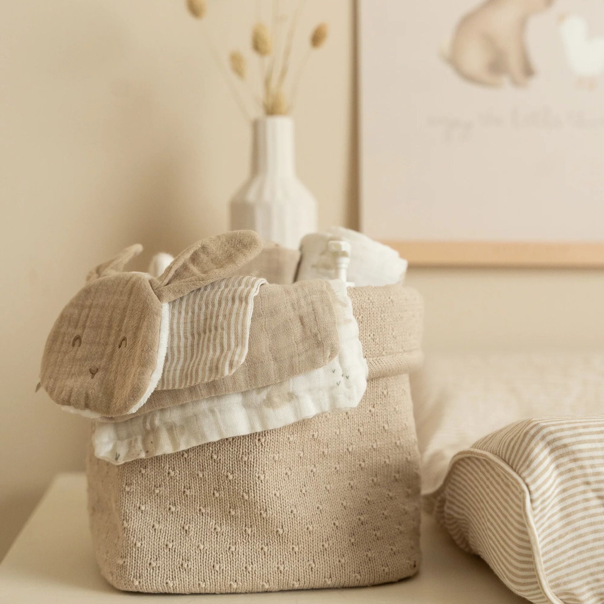 Schnullertuch Beige Newborn Naturals Baby Bunny Detail 6