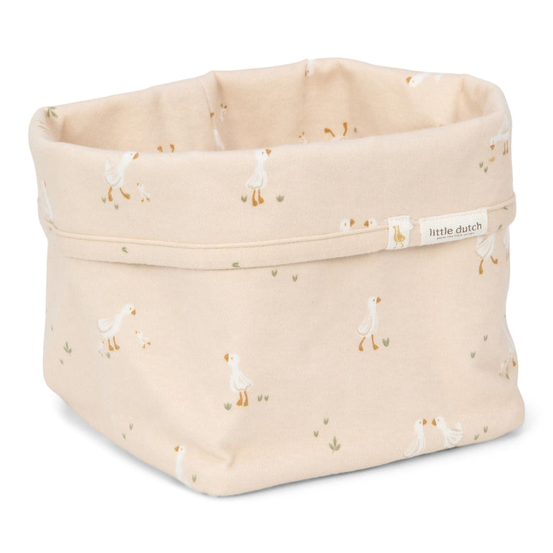 Little Dutch Kleiner Aufbewahrungskorb Weiß Newborn Naturals Kleine Gans Hauptansicht