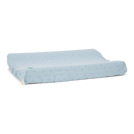 Wickelauflagenbezug Blau Essentials Studio Aufnahme