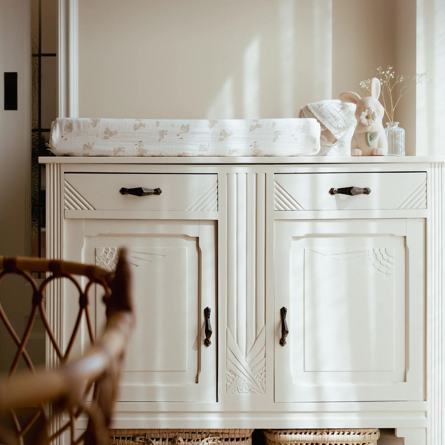 Wickelkissenbezug Weiß Newborn Naturals Baby Bunny Detail 5
