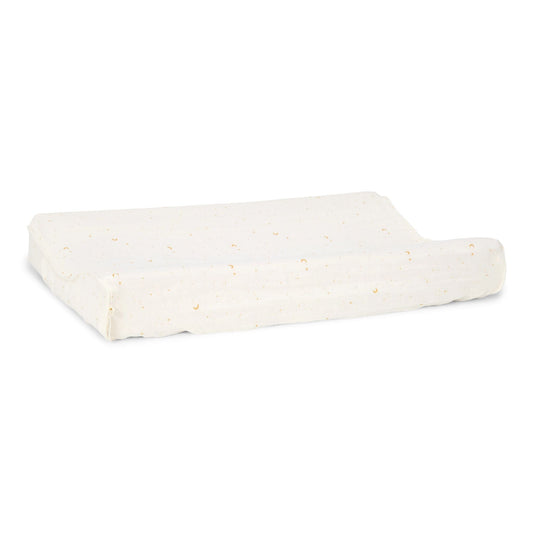 Wickelauflagenbezug Weiß Newborn Naturals Mond & Sterne Studio Aufnahme