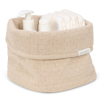 Kleiner Aufbewahrungskorb Beige Essentials Detail 3