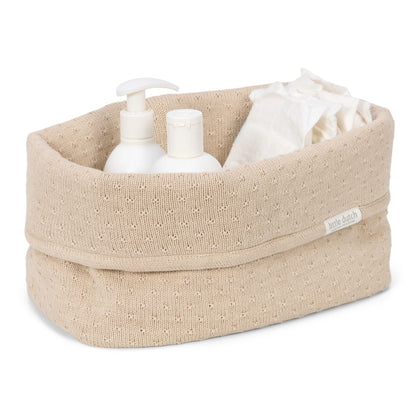 Großer Wäschekorb Beige Essentials Detail 3