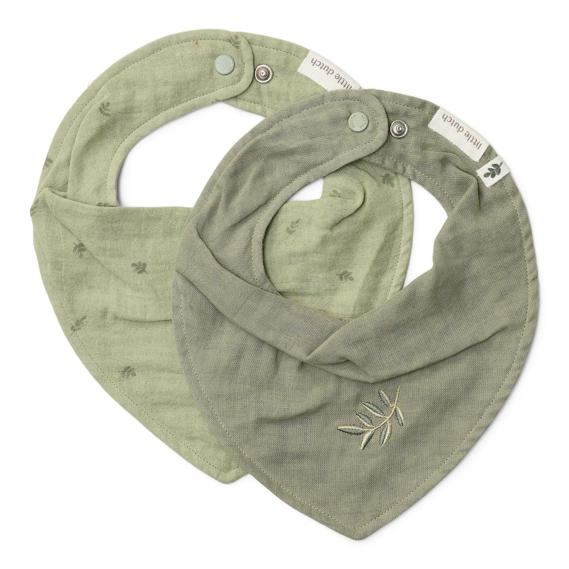 2er Pack Bandana Lätzchen Grün Essentials Studio Aufnahme