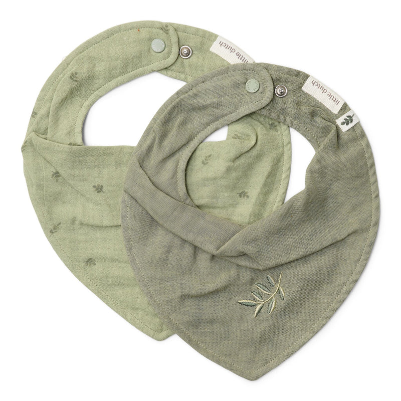 2er Pack Bandana Lätzchen Grün Essentials Studio Aufnahme