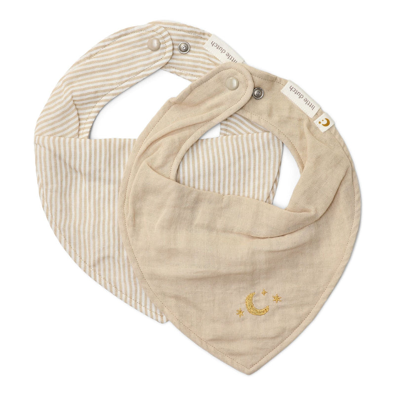 2er Pack Bandana Lätzchen Beige Essentials Studio Aufnahme