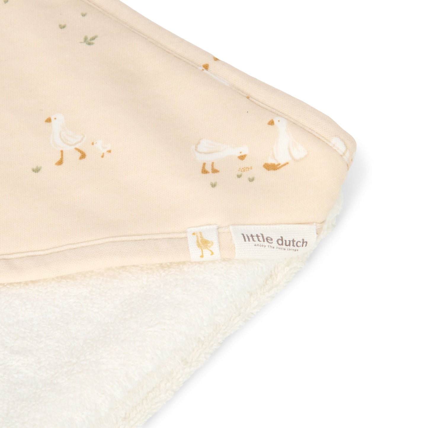 Badetuch Weiß 75 x 75 Newborn Naturals Kleine Gans Detail 3