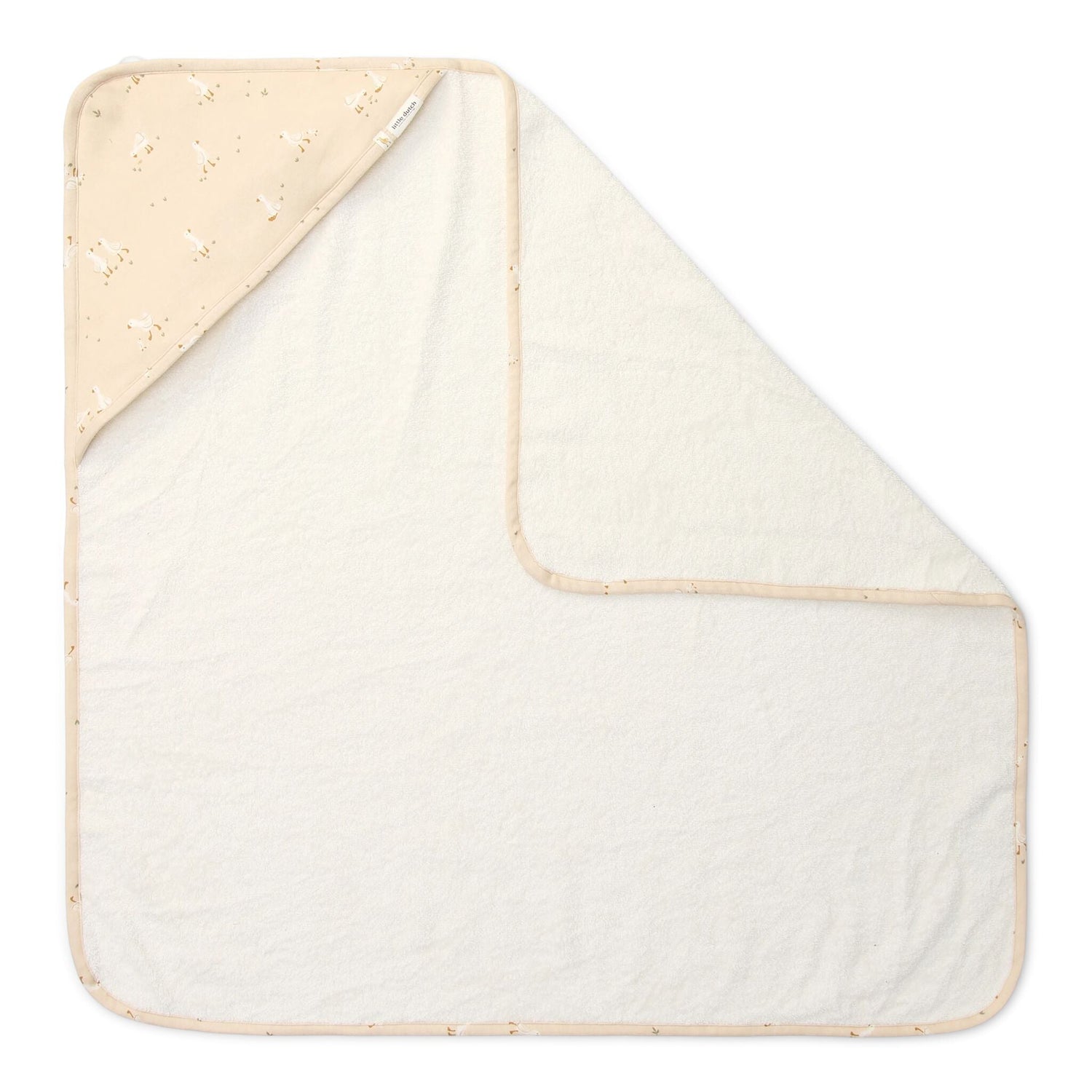 Badetuch Weiß 75 x 75 Newborn Naturals Kleine Gans Studio Aufnahme