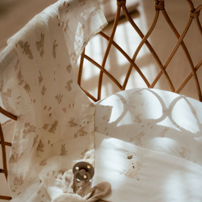 Swaddle Weiß 120 cm Newborn Naturals Baby Bunny Detail 6