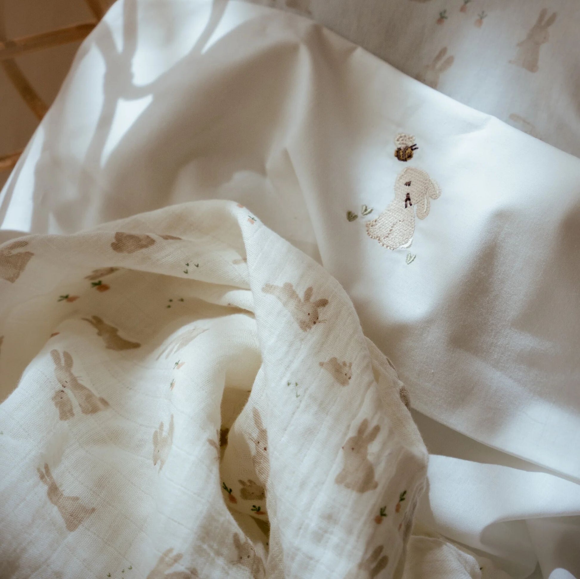 Swaddle Weiß 120 cm Newborn Naturals Baby Bunny Detail 5