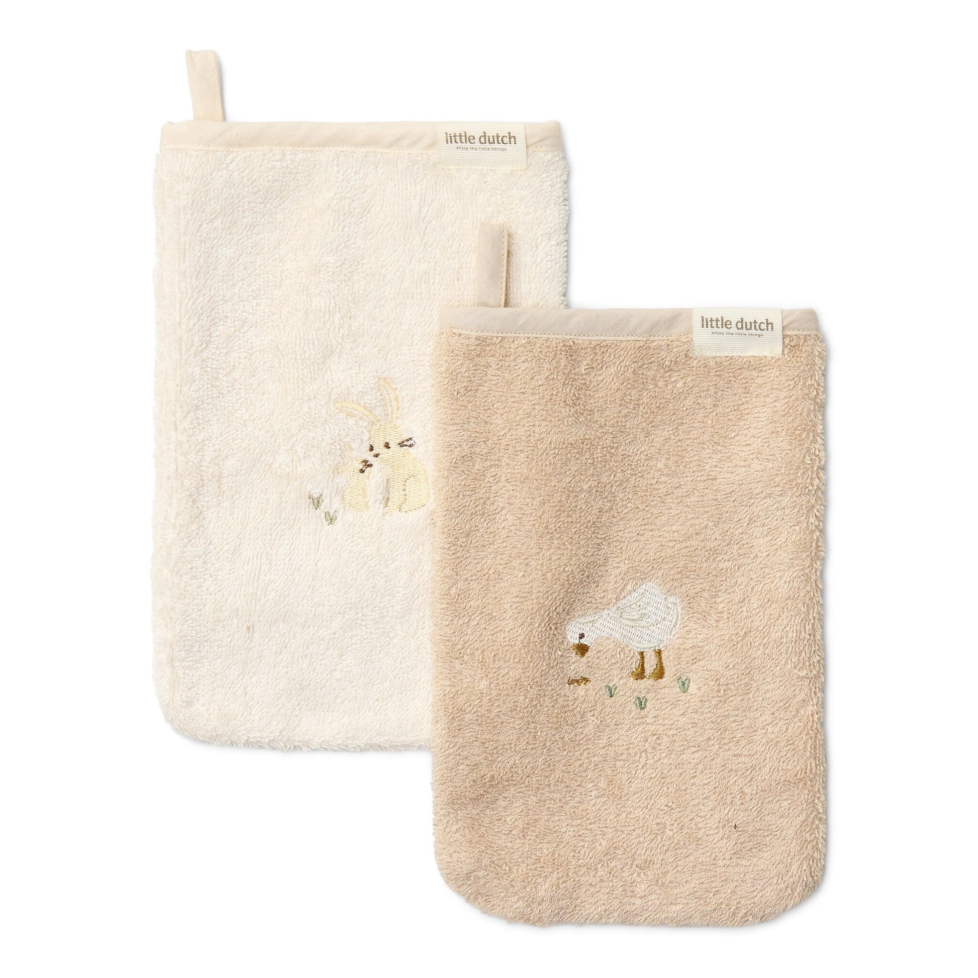 Waschlappen Set Weiß Newborn Naturals Baby Bunny Studio Aufnahme