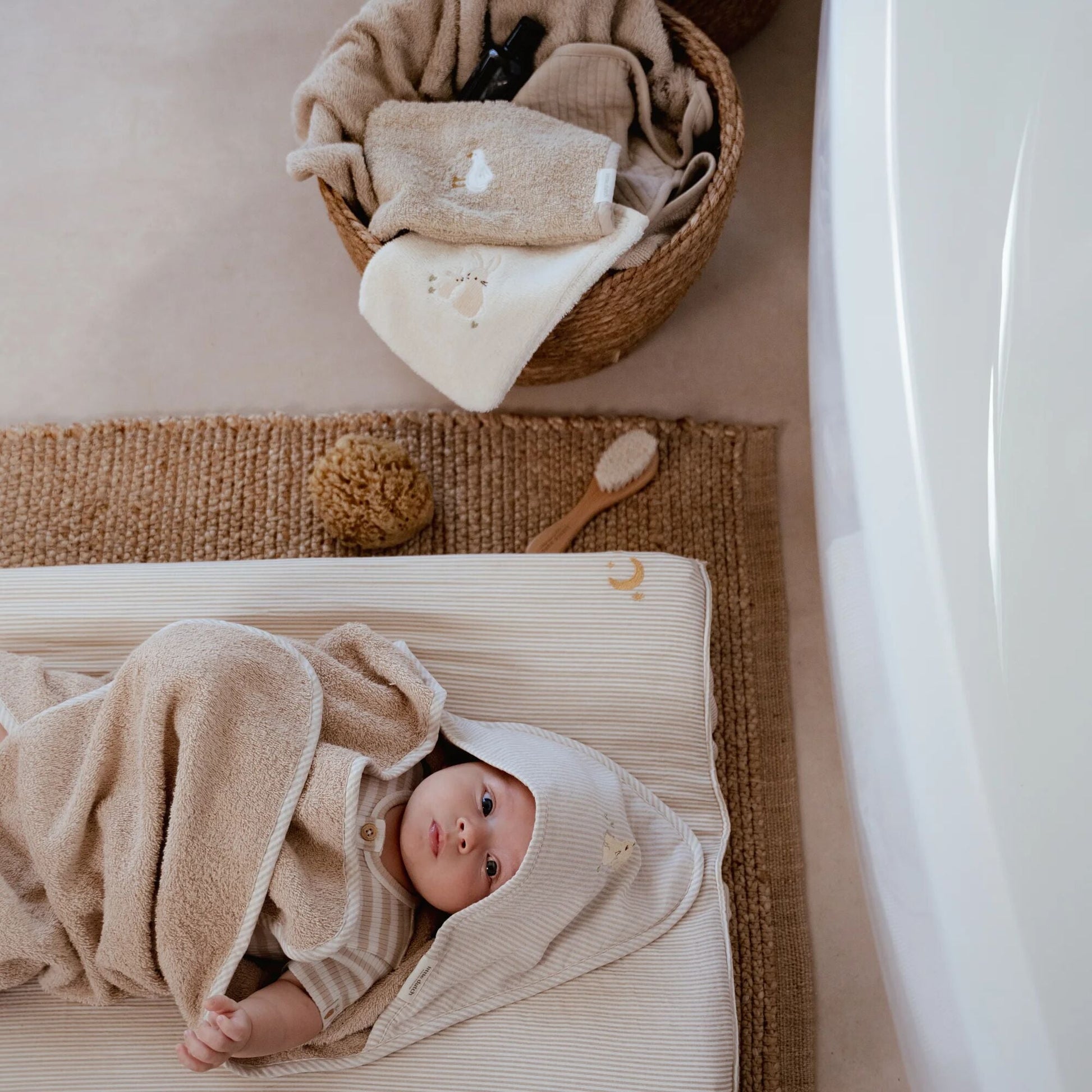 Waschlappen Set Weiß Newborn Naturals Baby Bunny Detail 4