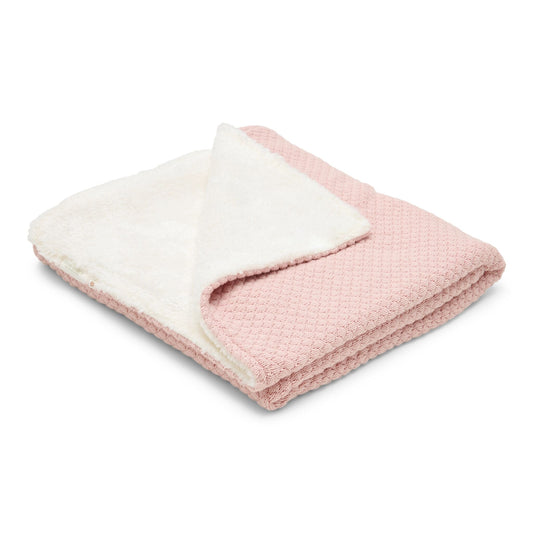 Gestrickte Kinderbettdecke Rosa Essentials Studio Aufnahme