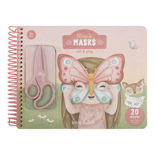 Little Dutch Scrapbook Rosa Masken mit Schere - Hauptbild