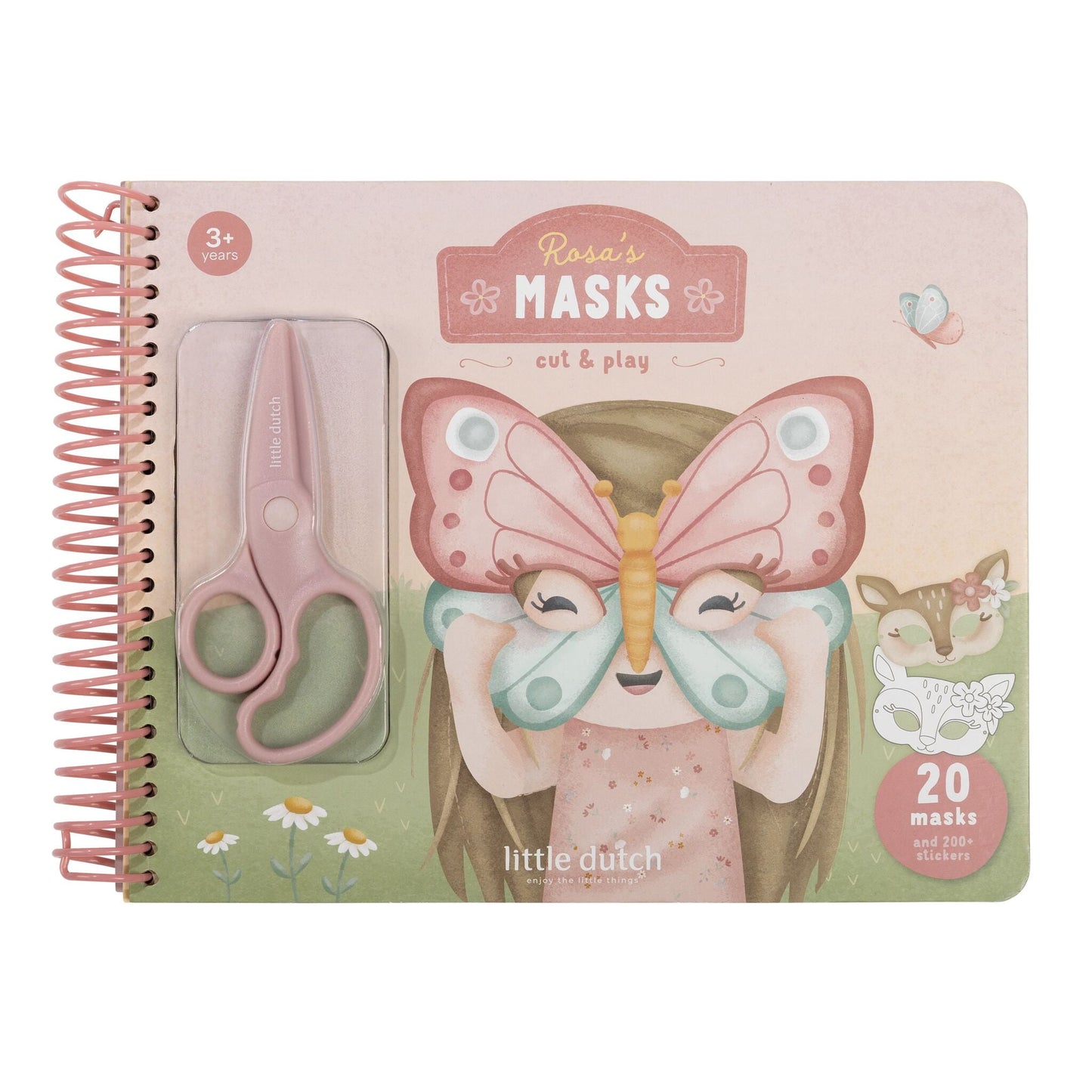 Little Dutch Scrapbook Rosa Masken mit Schere - Hauptbild