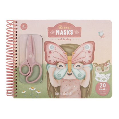 Little Dutch Scrapbook Rosa Masken mit Schere - Hauptbild
