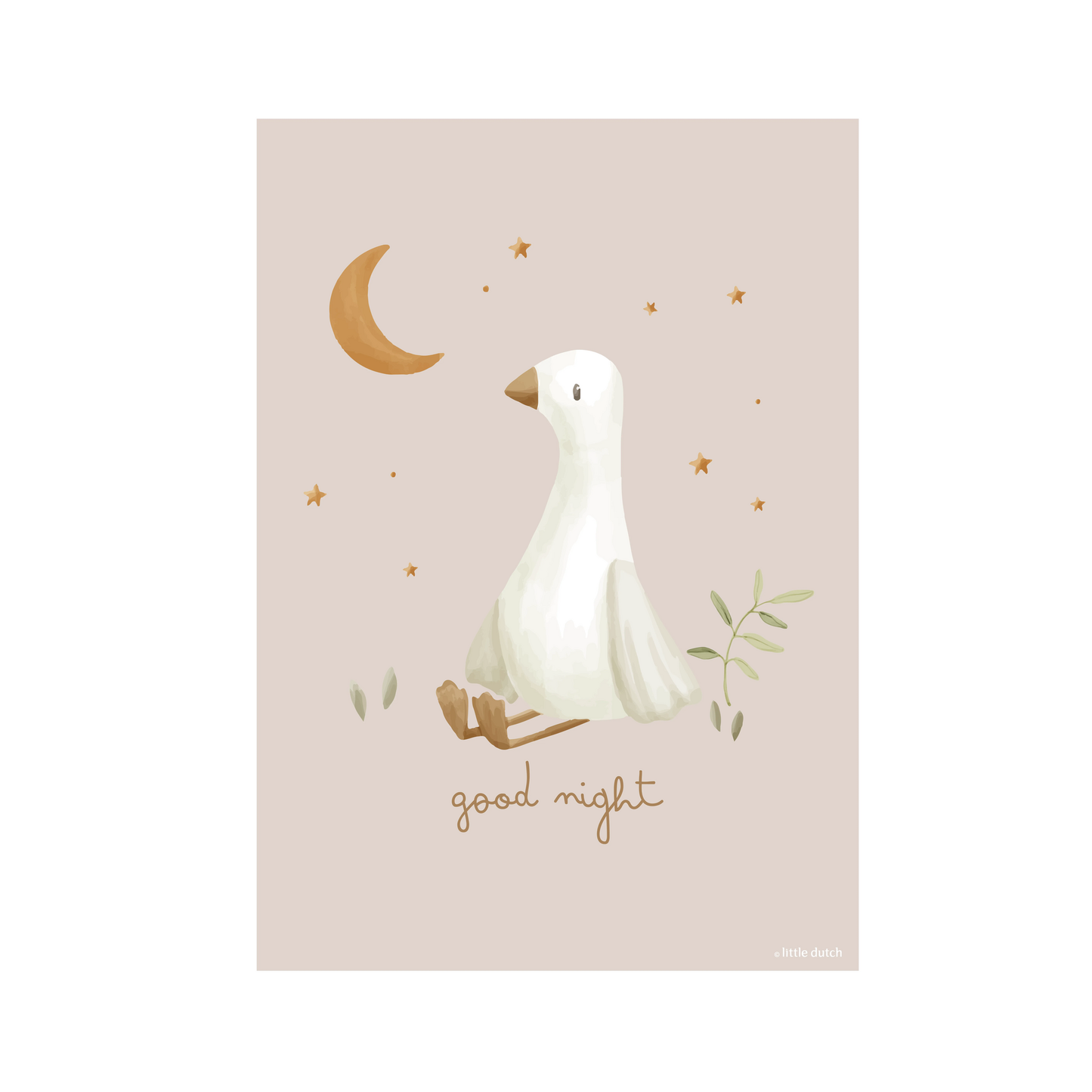 Poster A3 Kleine Gans Baby Hase Studio Aufnahme