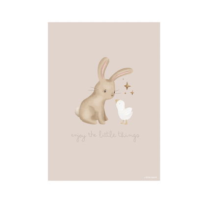 Poster A3 Kleine Gans Baby Hase Detail 3
