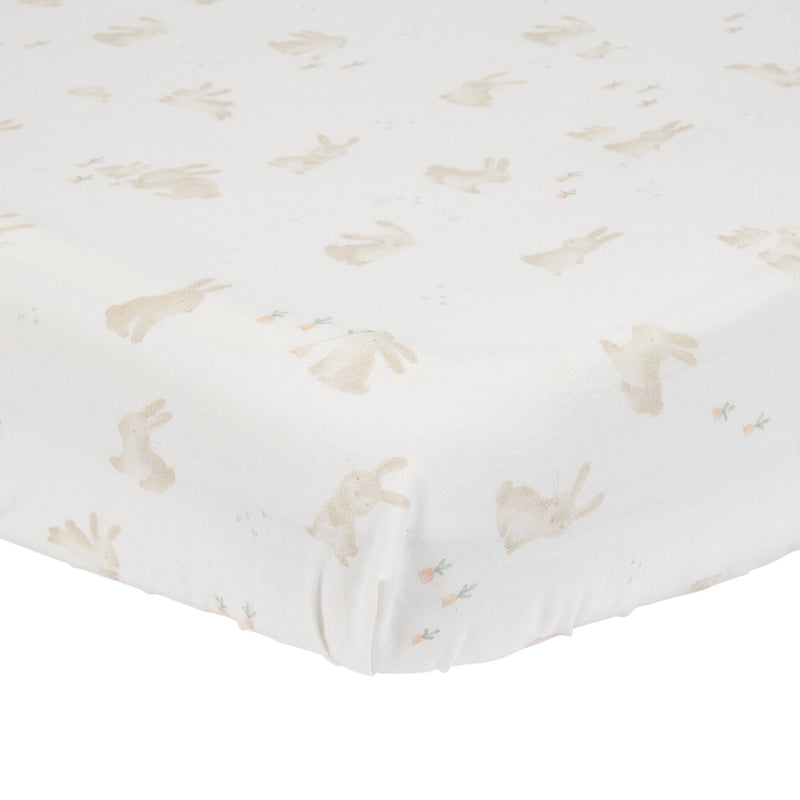 Spannbettlaken Wiege Weiß Baby Bunny Studio Aufnahme