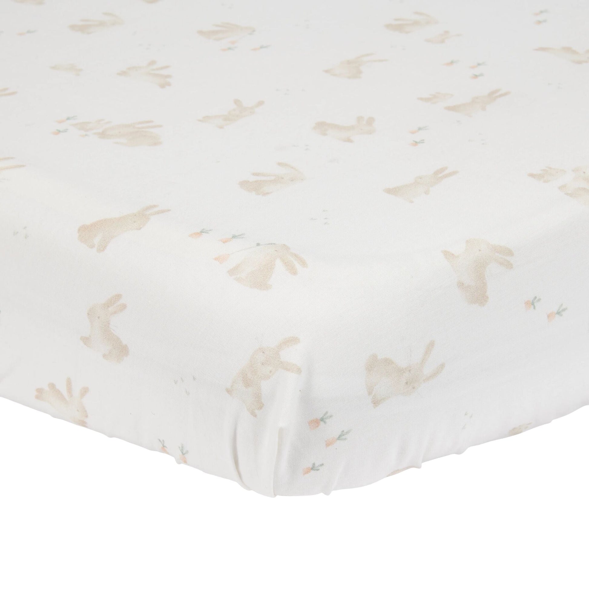 Little Dutch Spannbetttuch Junior 70x140/150 cm Weiß Baby Bunny Hauptansicht