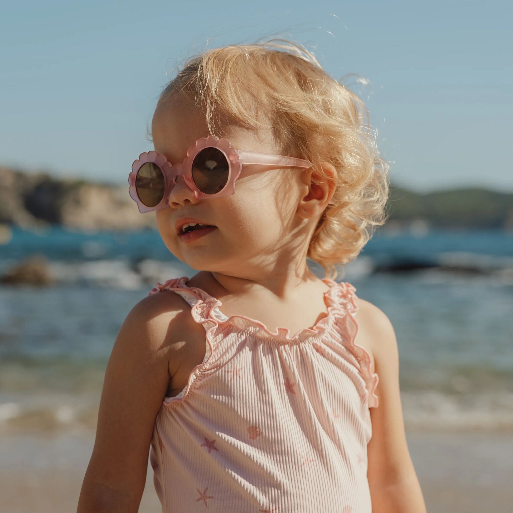 Sonnenbrille Rosa Muschel Detail 4