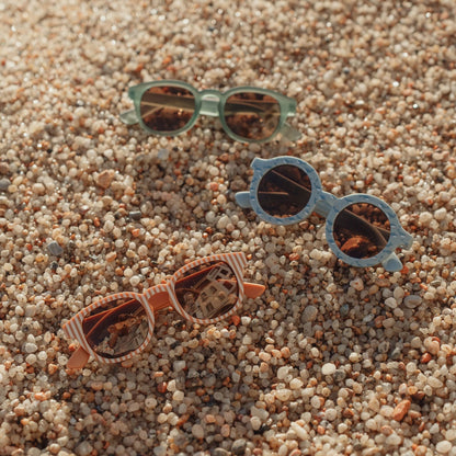 Sonnenbrille Braun Streifen Detail 8