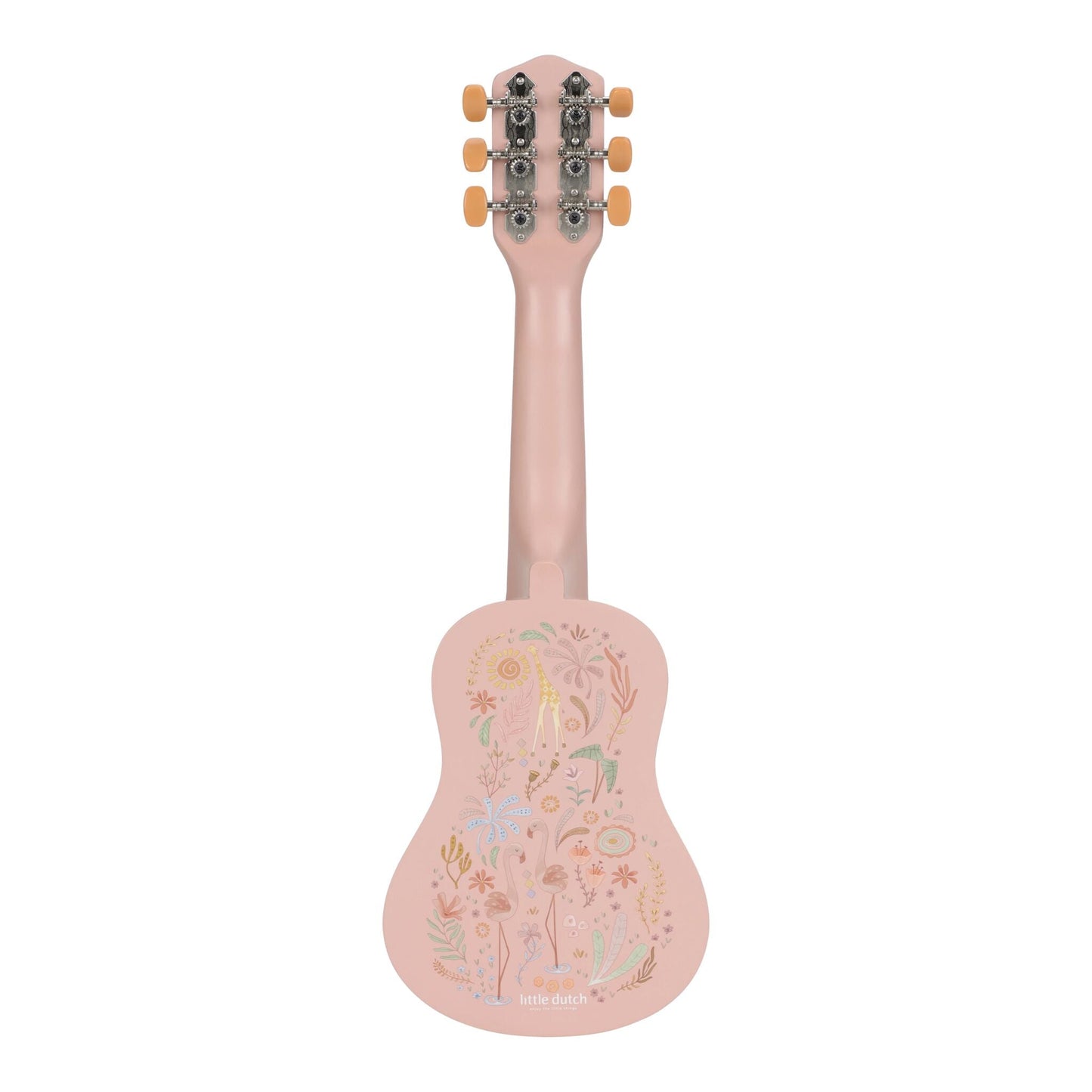 Little Dutch Holzgitarre Rosa Safari Friends Korpus mit Tiermotiv