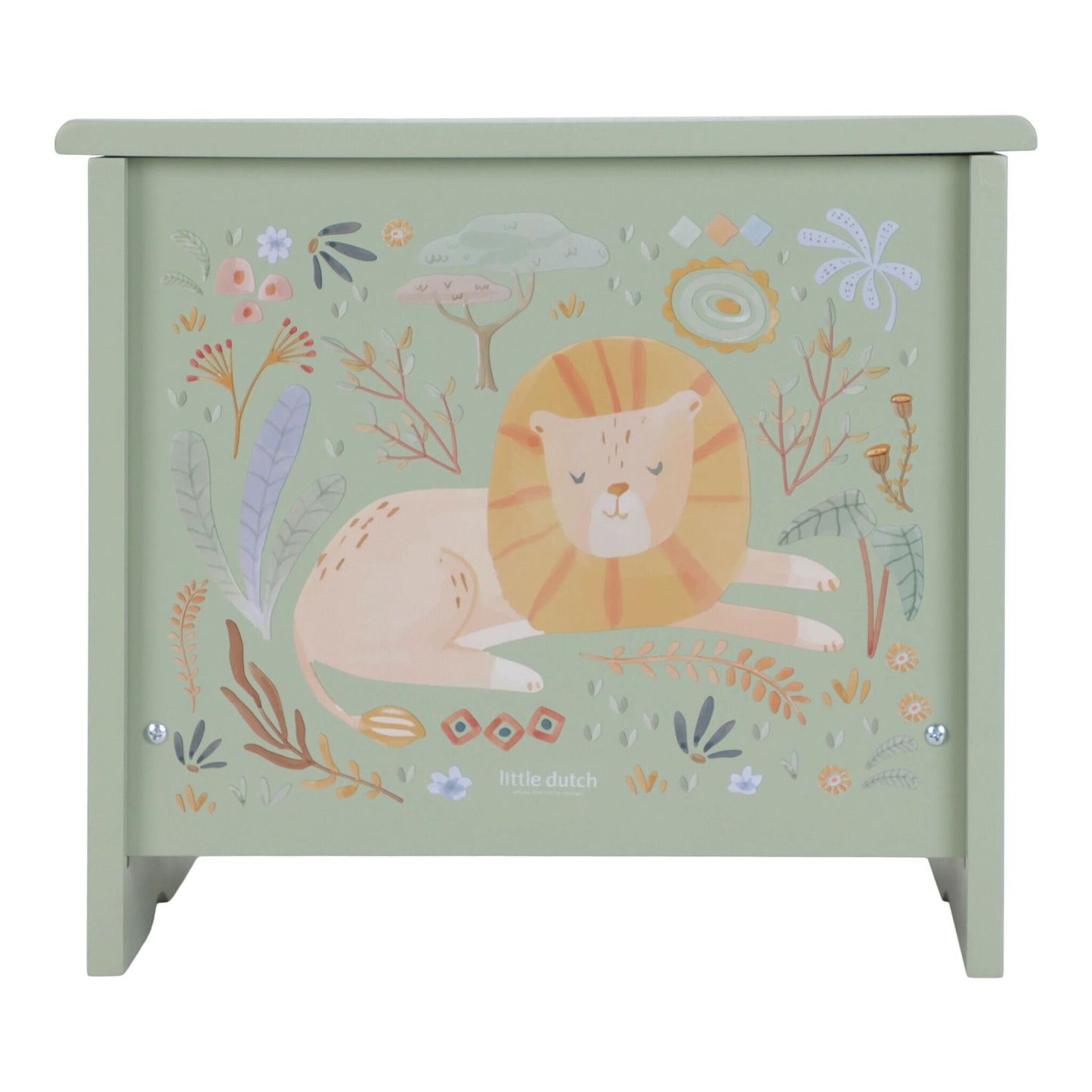 Little Dutch Holzklavier Grün Safari Friends Detail Holzkorpus mit Print