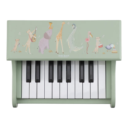 Little Dutch Holzklavier Grün Safari Friends Korpus mit Safari Tiermotiv