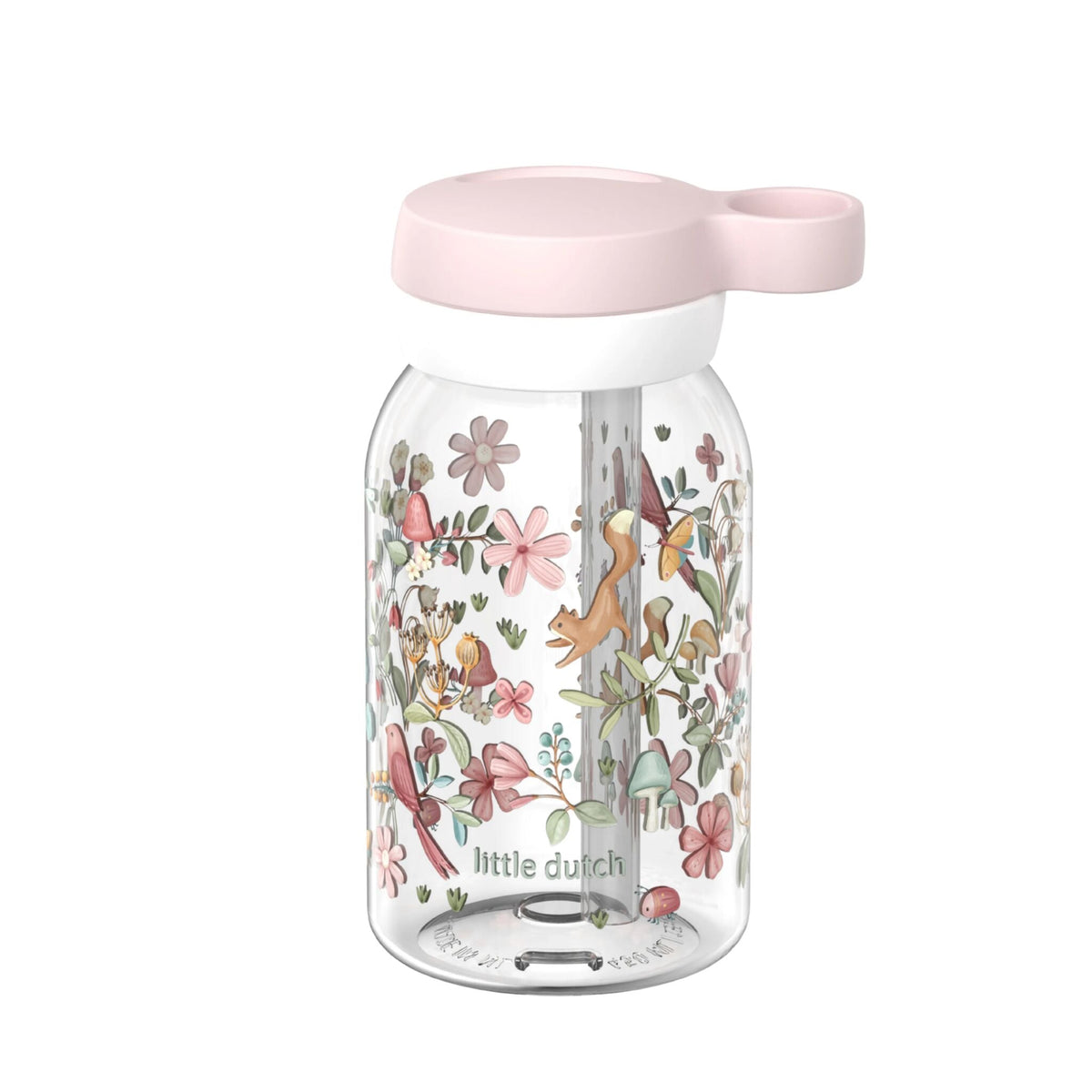 Mepal Trinkflasche mit Strohhalm 450 ml Weiß Studio Aufnahme
