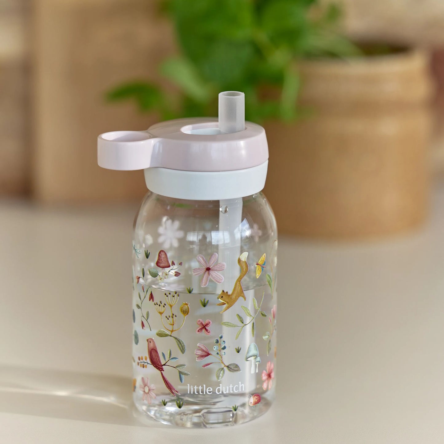 Mepal Trinkflasche mit Strohhalm 450 ml Weiß Detail 4