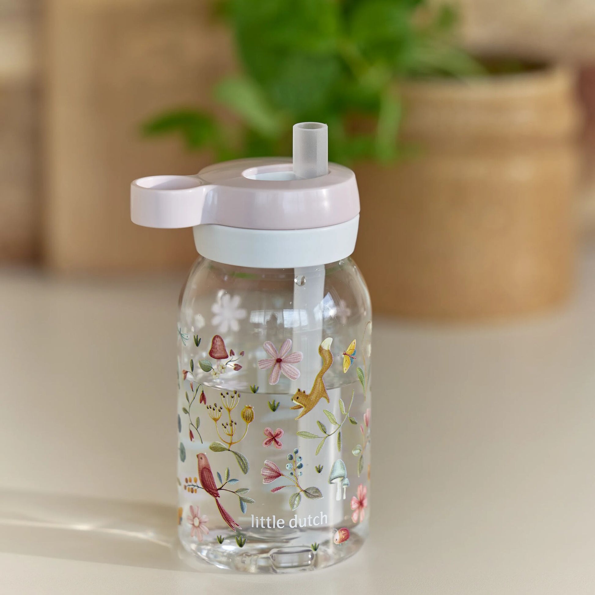 Mepal Trinkflasche mit Strohhalm 450 ml Weiß Detail 4
