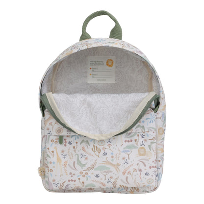 Little Dutch Rucksack Safari Friends 29 cm Seitenansicht Außentasche