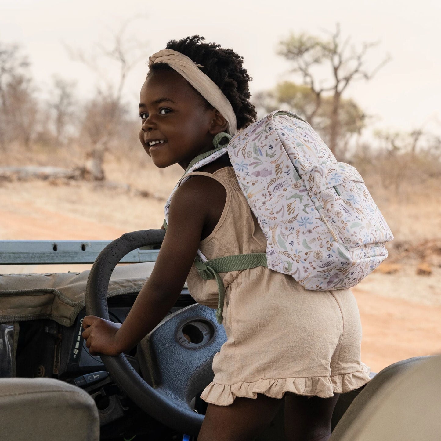 Little Dutch Rucksack Safari Friends 29 cm Detailansicht Reißverschluss