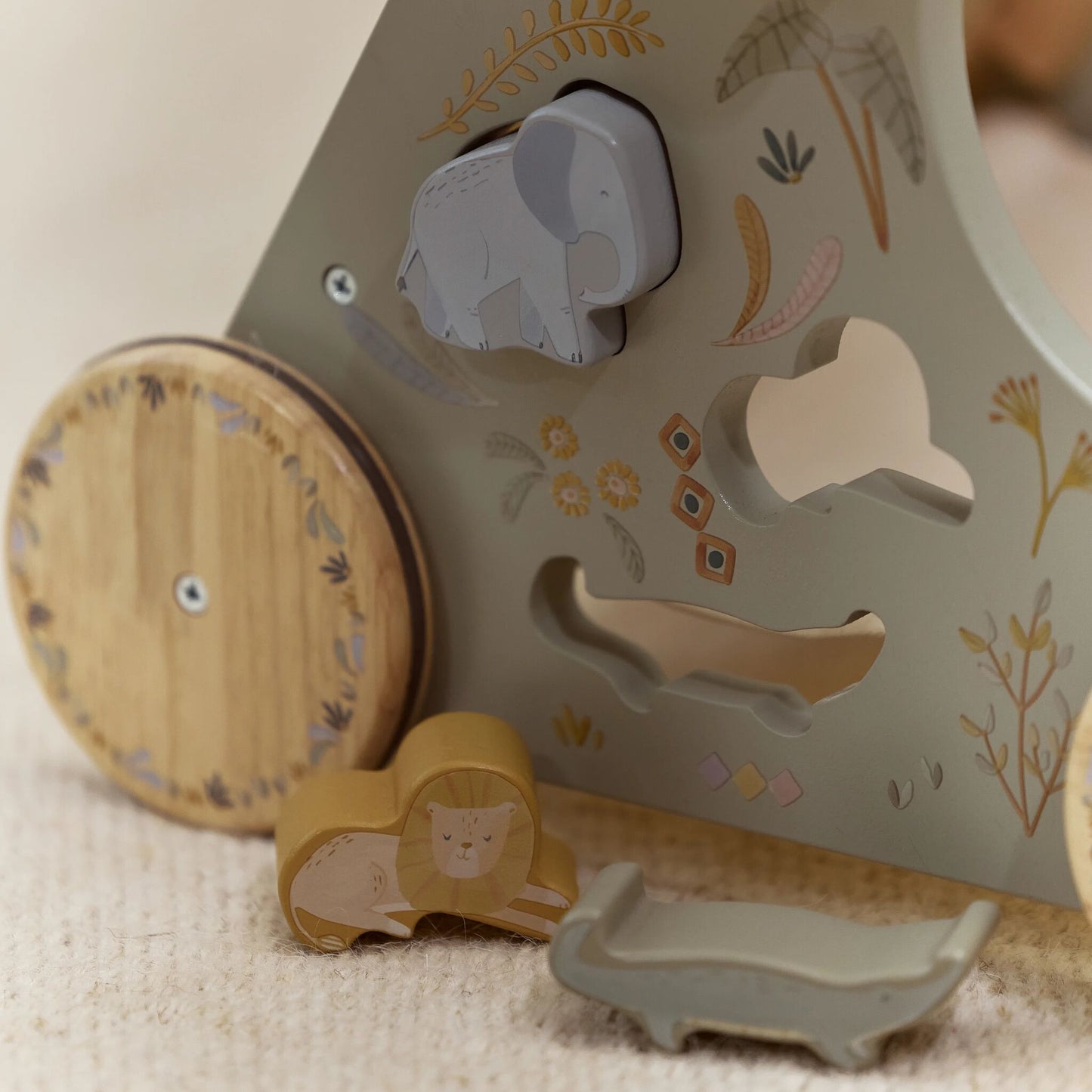 Little Dutch Aktivitätslaufwagen Grün Safari Friends – Produktbild 7