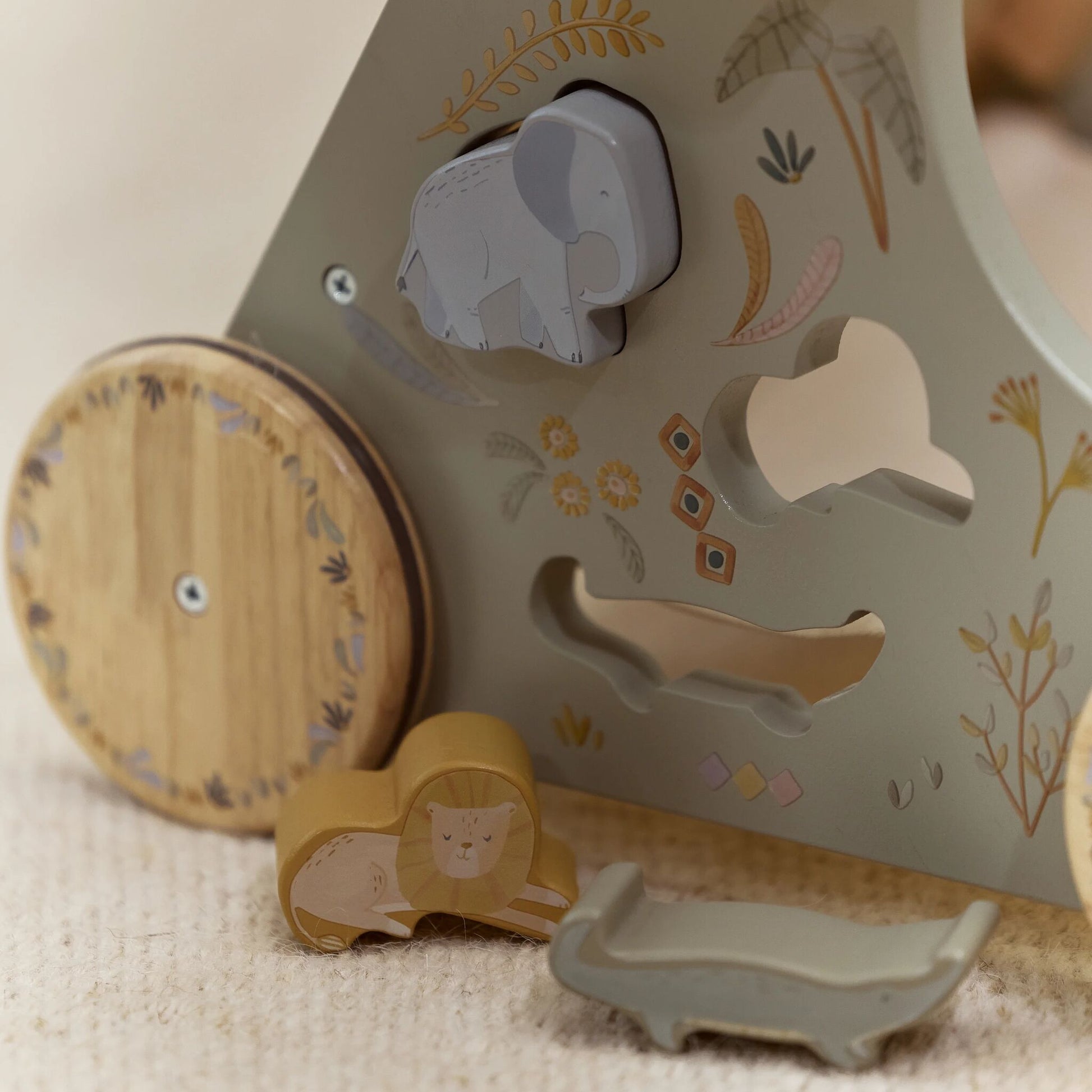 Little Dutch Aktivitätslaufwagen Grün Safari Friends – Produktbild 7