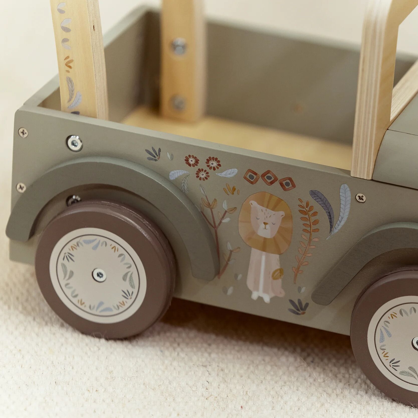 Little Dutch Schubkarren Safariauto Grün Safari Friends – Bild 4