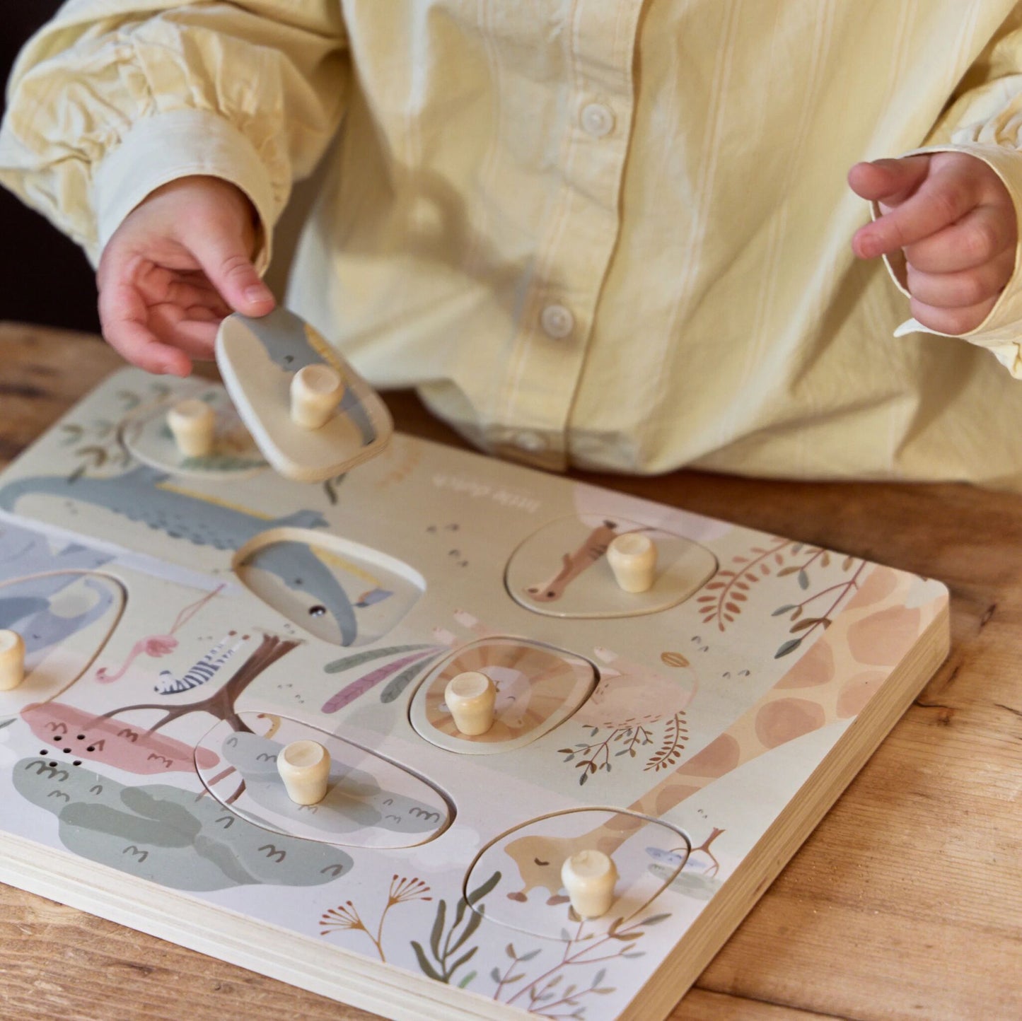 Little Dutch Klangpuzzle Grün Safari Friends – Detailansicht 4