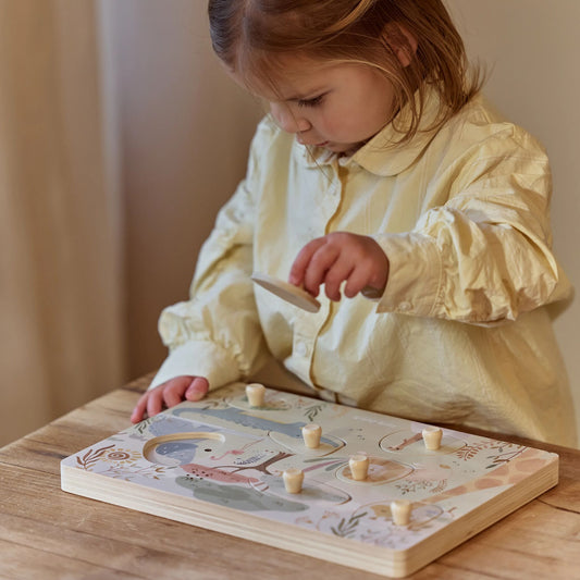 Little Dutch Klangpuzzle Grün Safari Friends – Seitenansicht