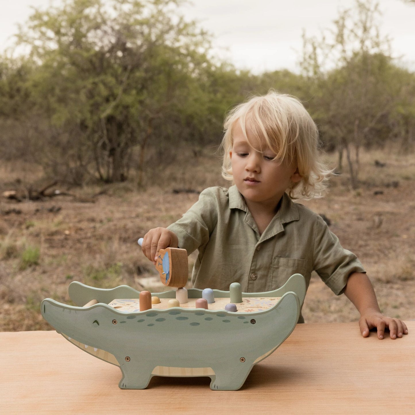 Little Dutch Hammerbank aus Holz Safari Friends – Bild 2