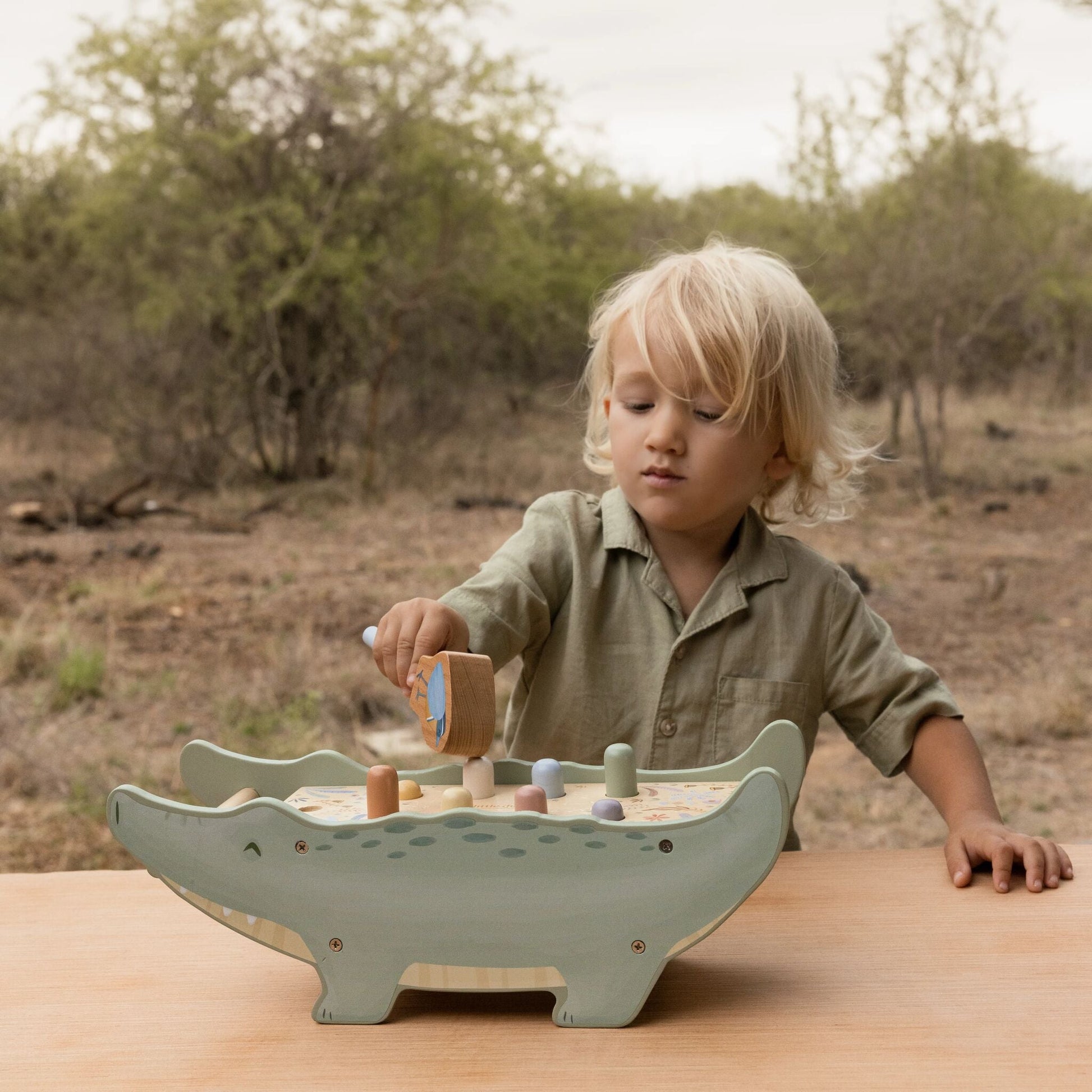 Little Dutch Hammerbank aus Holz Safari Friends – Bild 2